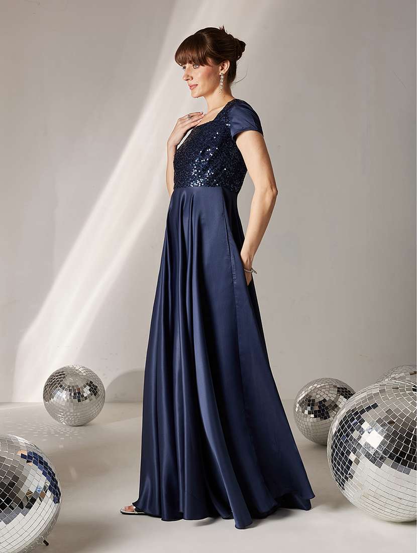 women embellished short sleeve fit & flare dress - 22363672 -  Standard Image - 2