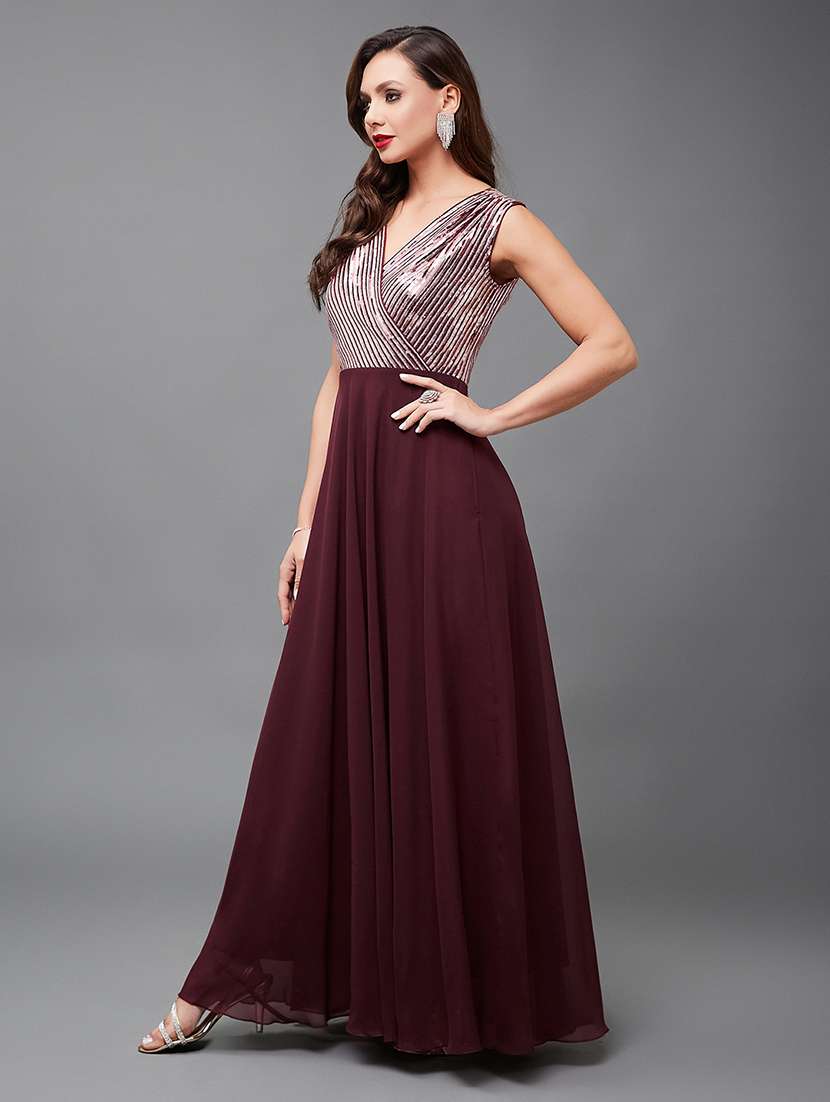 women sequined sleeveless fit & flare dress - 22363677 -  Standard Image - 2