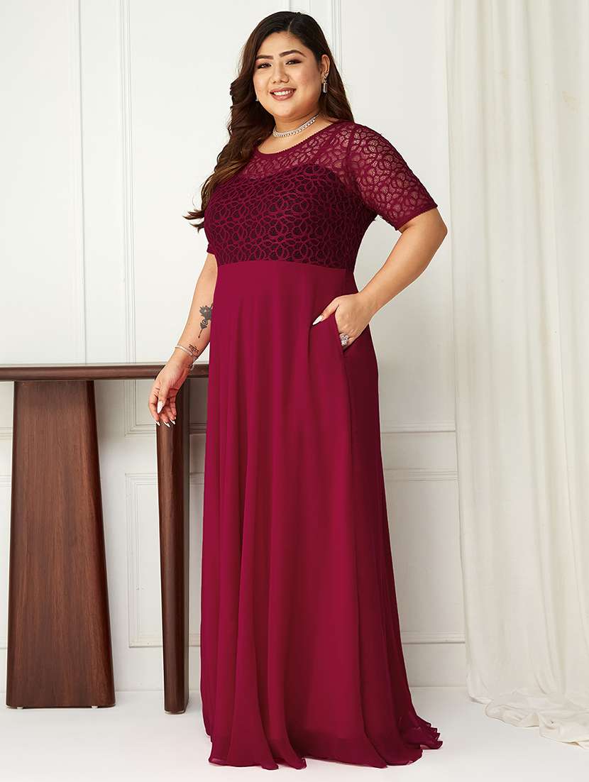 women plus size short sleeve fit & flare dress - 22363703 -  Standard Image - 2