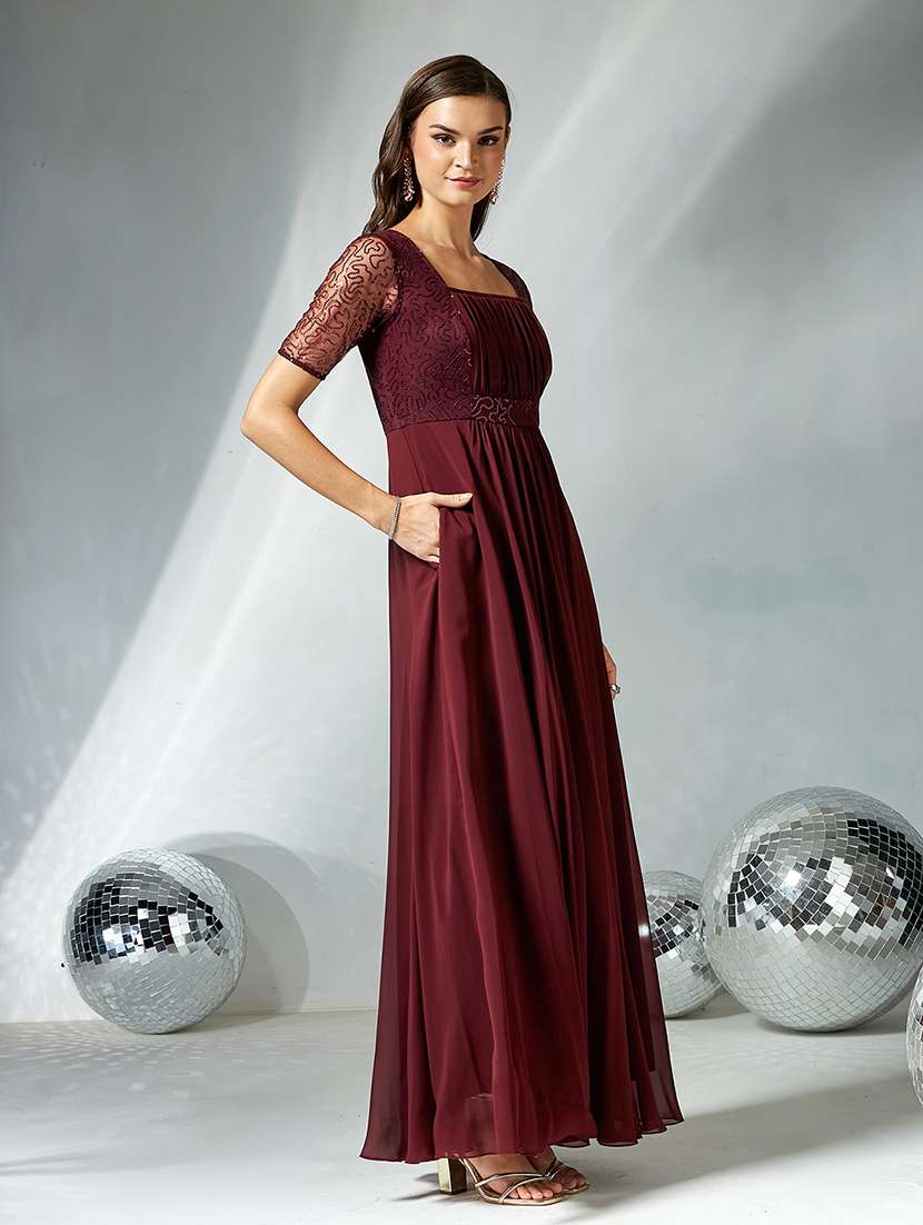 women embellished short sleeve fit & flare dress - 22363739 -  Standard Image - 2