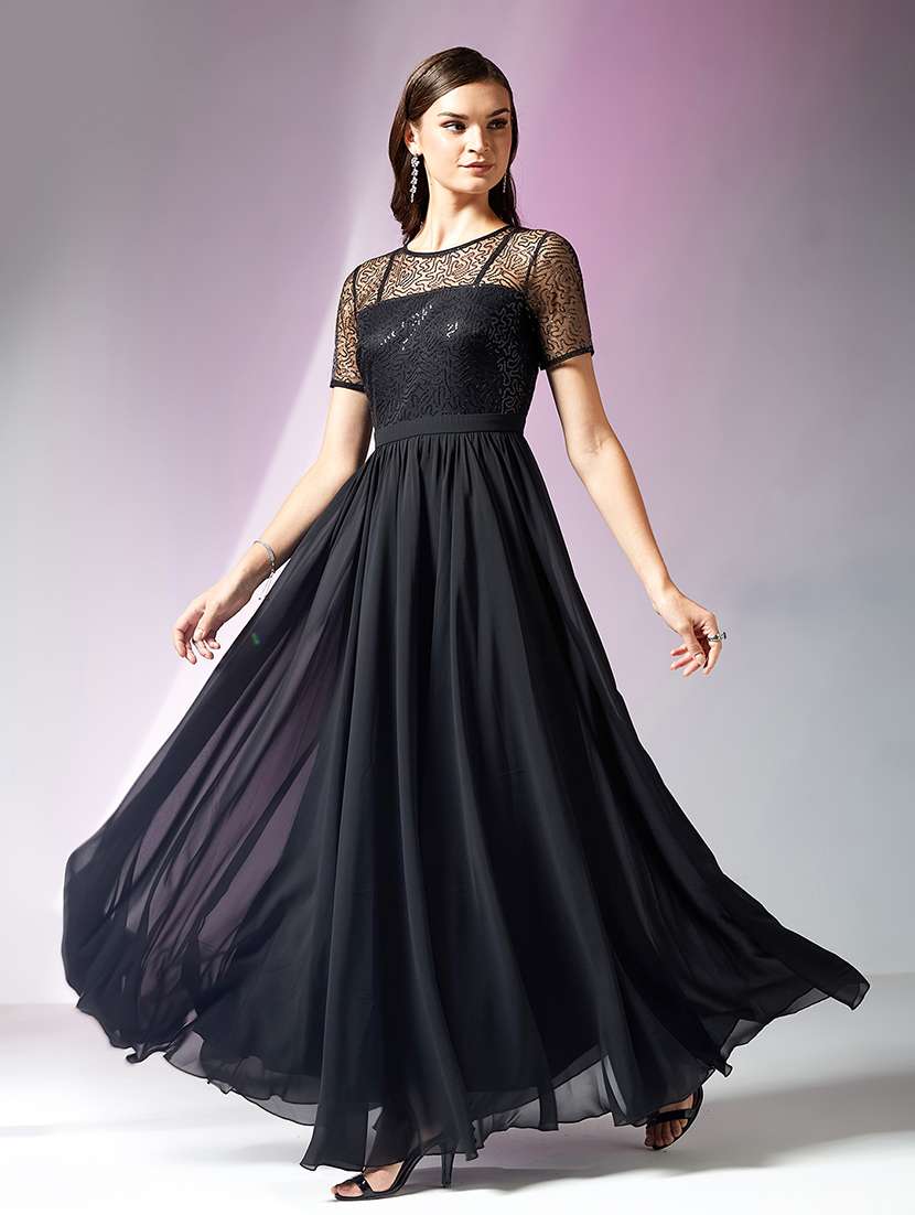 women embellished short sleeve fit & flare dress - 22363742 -  Standard Image - 2