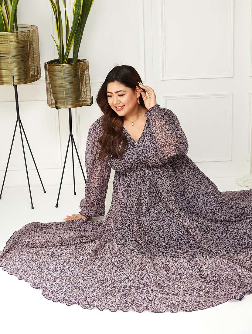 women plus size printed fit & flared dress - 22363814 -  Standard Image - 2
