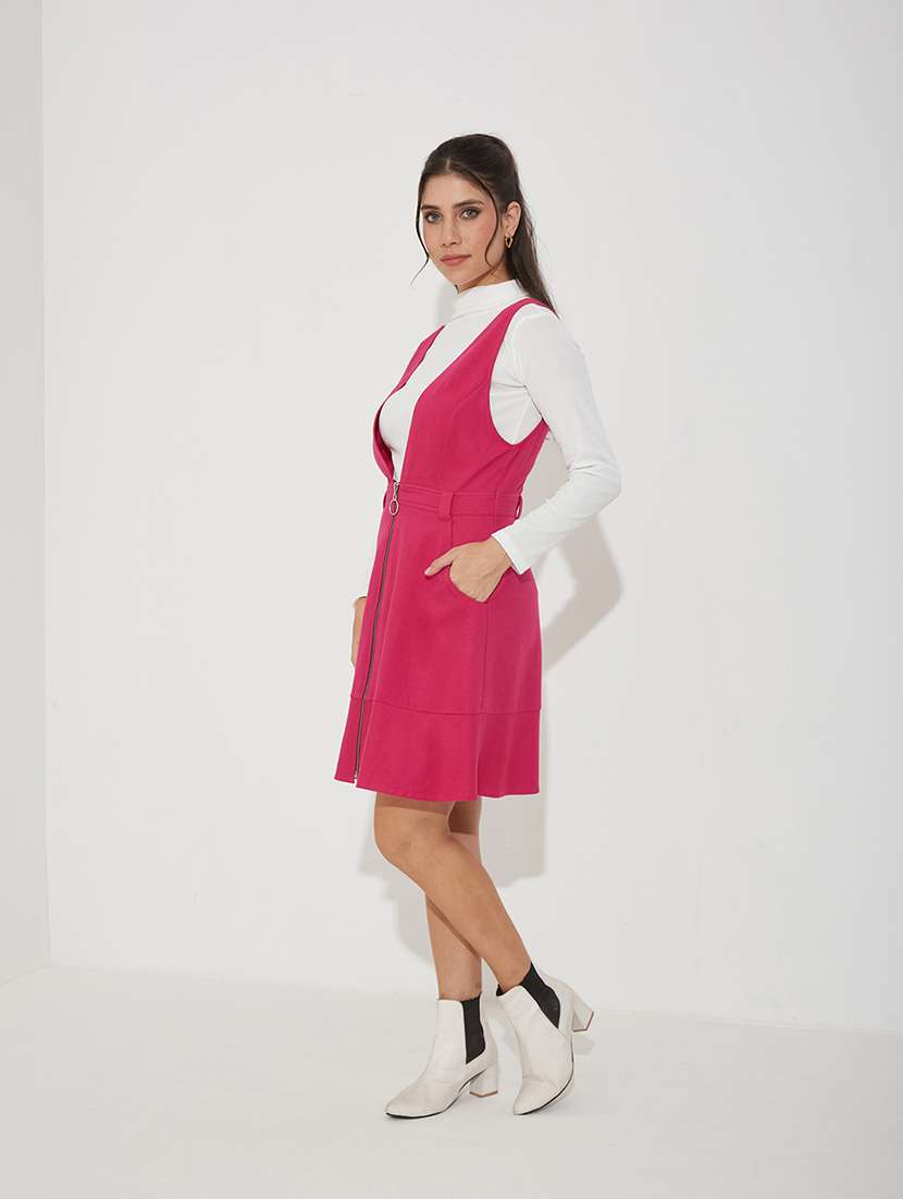 women solid sleeveless tiered dress - 22363830 -  Standard Image - 2