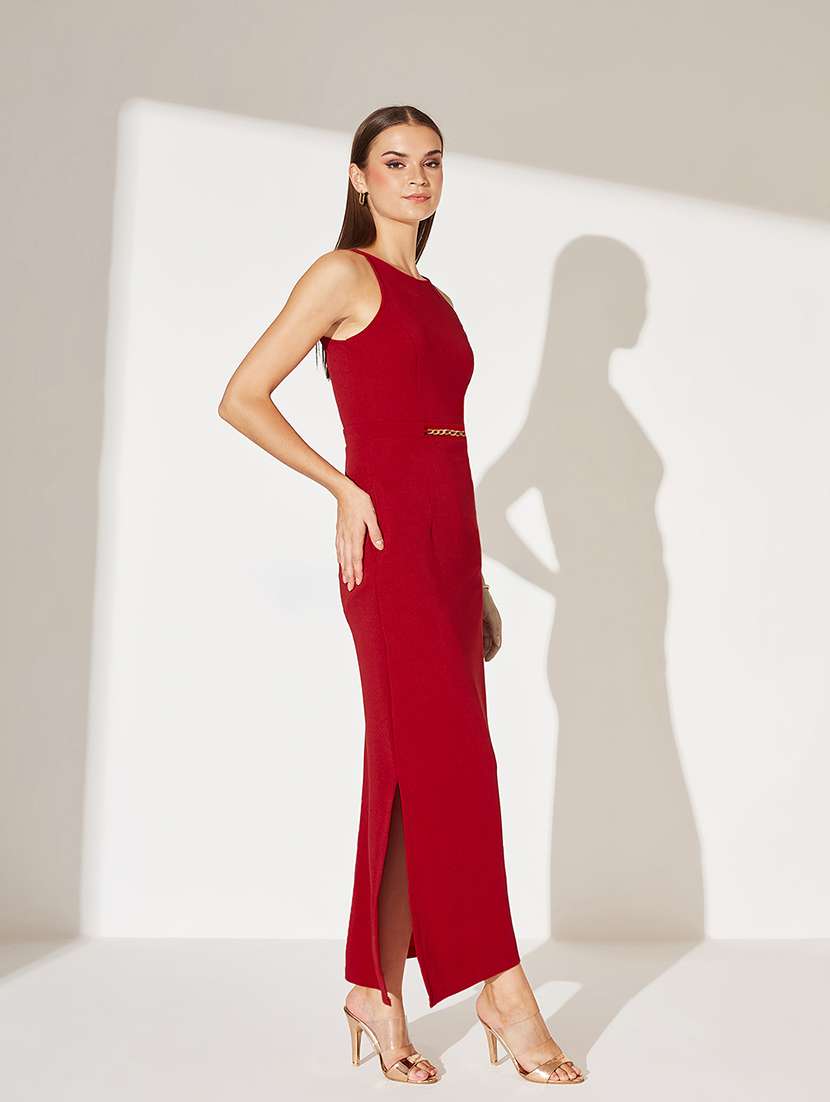 women solid sleeveless bodycon dress - 22363865 -  Standard Image - 2