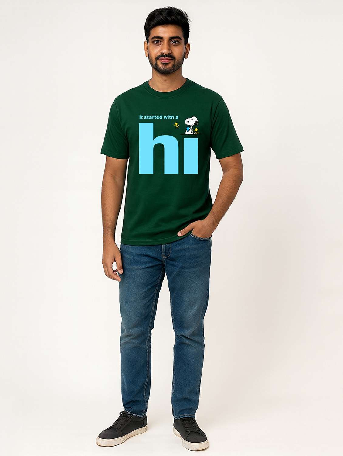 Men Printed Short Sleeve Regular Fit T-shirt - 22363927 -  Standard Image - 2