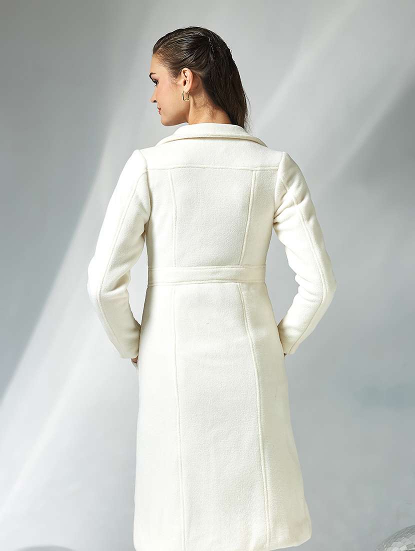 women solid long sleeve trench coat - 22364072 -  Standard Image - 2