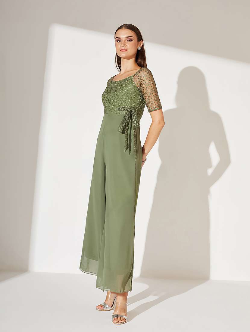 women self designed short sleeve jumpsuit - 22364138 -  Standard Image - 2