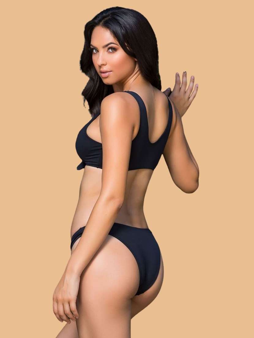 black polyester bikini - 22364202 -  Standard Image - 2