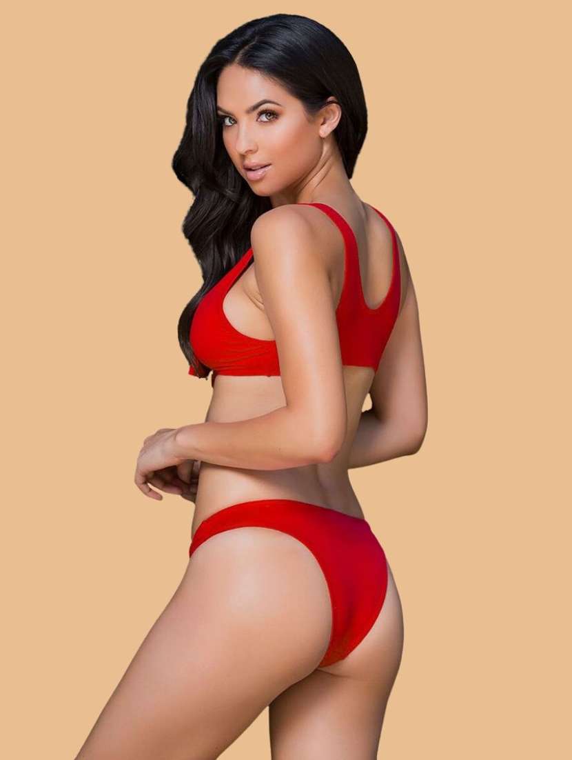 women solid swimwear bikini set - 22364203 -  Standard Image - 2