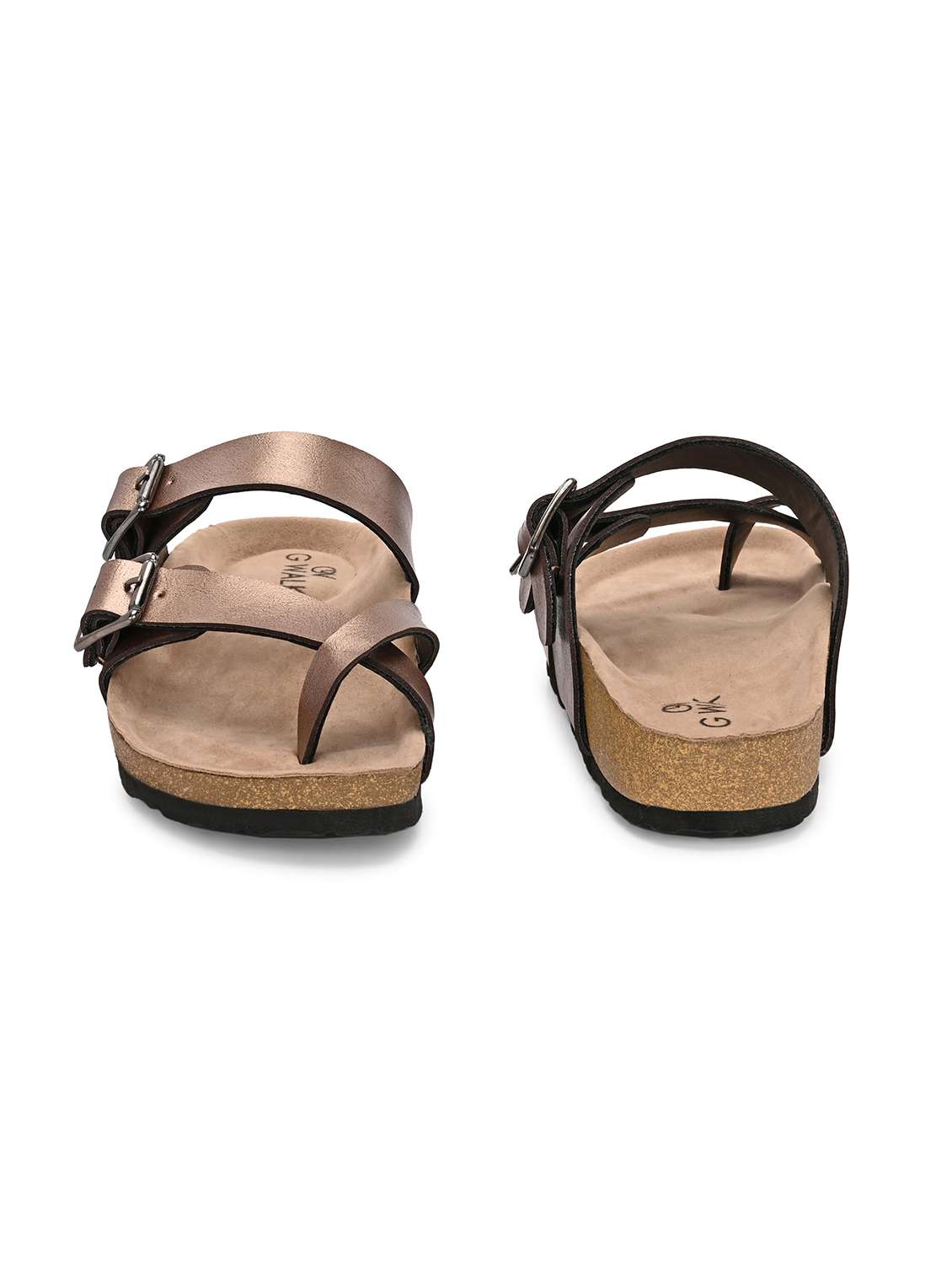 women copper slip on sandal - 22364272 -  Standard Image - 2