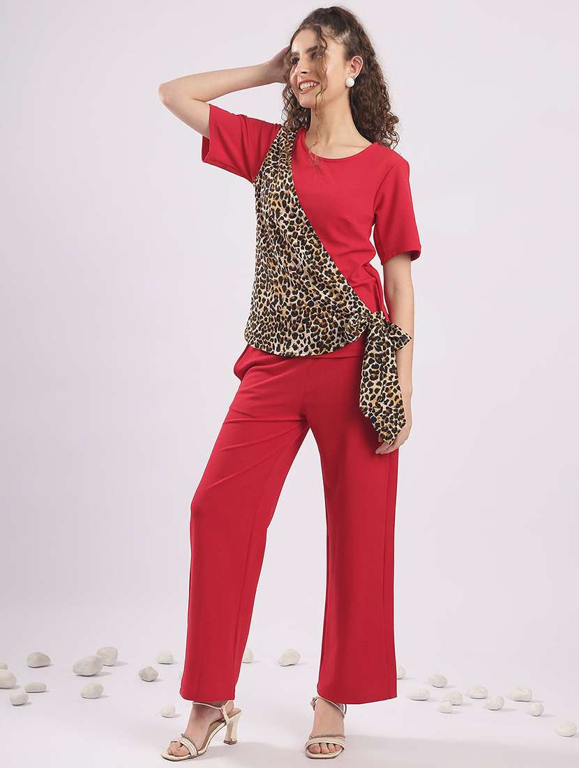 women printed top and trouser co-ord set - 22364474 -  Standard Image - 2