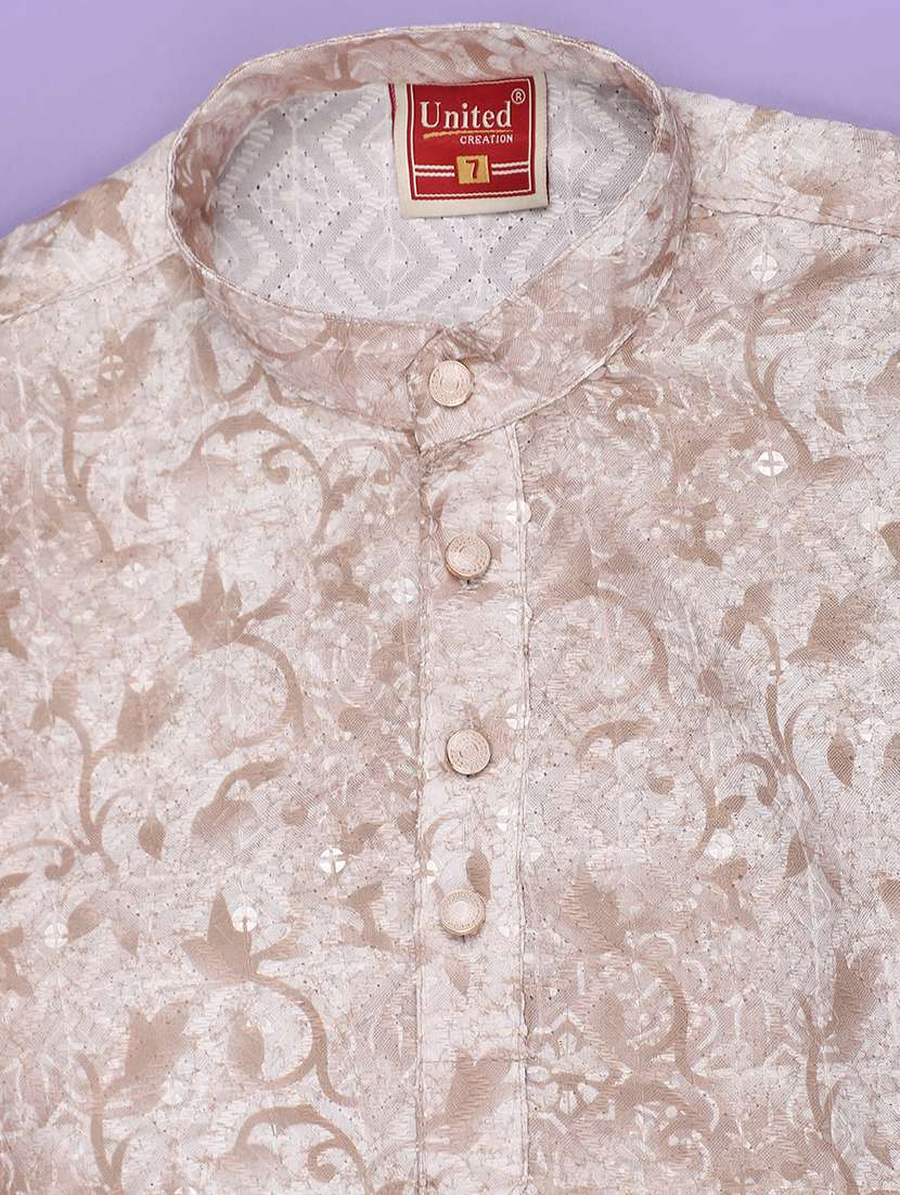 Beige Cotton Kurta Sets Kurtas & Set - 22367395 -  Standard Image - 2