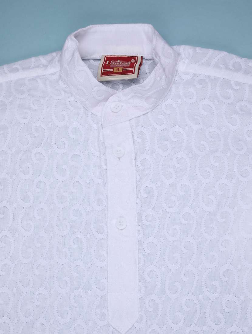 White Cotton Kurta Sets Kurtas & Set - 22367401 -  Standard Image - 2