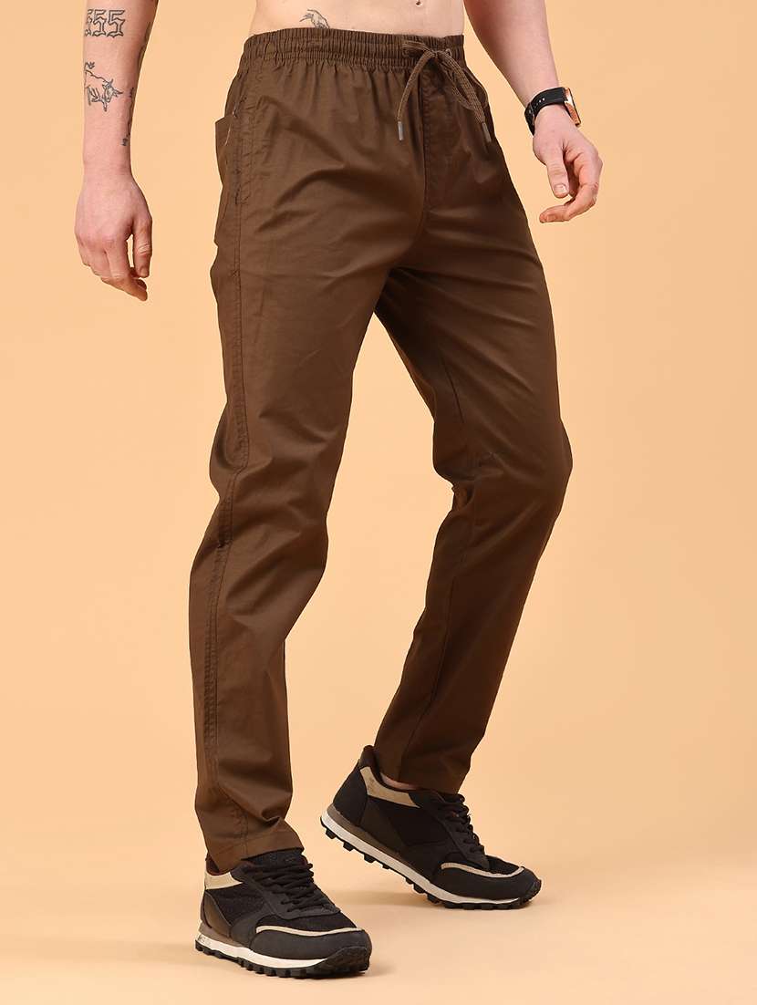brown cotton chinos casual trousers - 22367566 -  Standard Image - 2