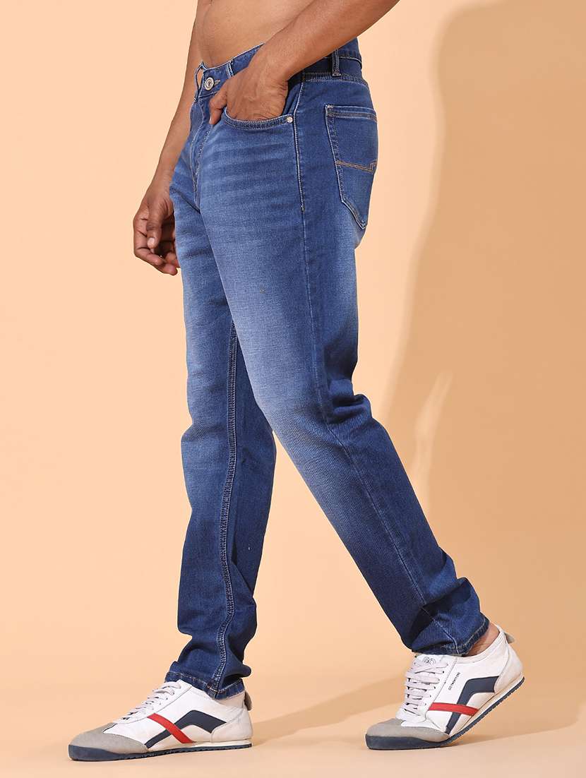 men washed mid rise full length tapered jeans - 22367605 -  Standard Image - 2