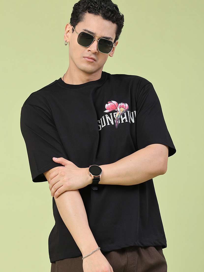 Men Printed Round Neck T-shirt - 22368114 -  Standard Image - 2