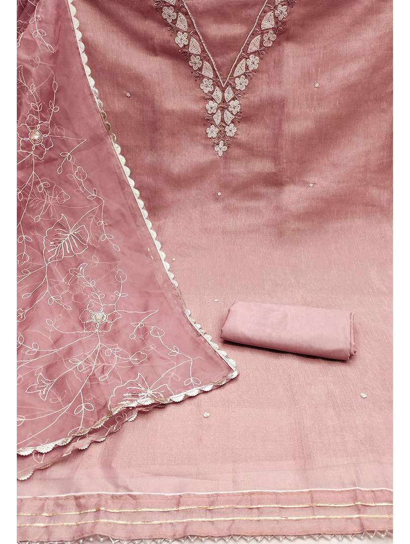 women solid with work unstitched suit set - 22368340 -  Standard Image - 2