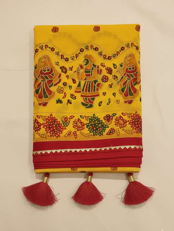 women printed casual wear saree with blouse - 22368357 -  Standard Image - 2