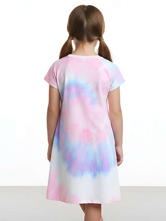 girls printed short sleeve a-line dress - 22368498 -  Standard Image - 2
