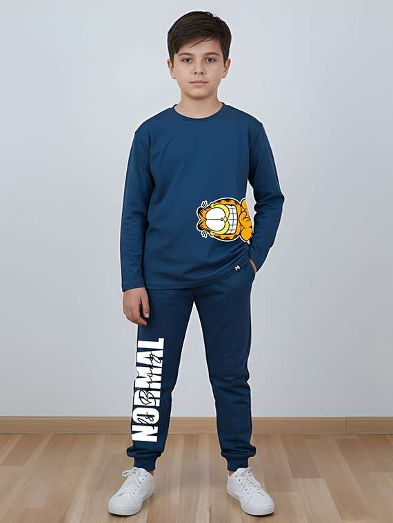boys printed t-shirt and jogger set