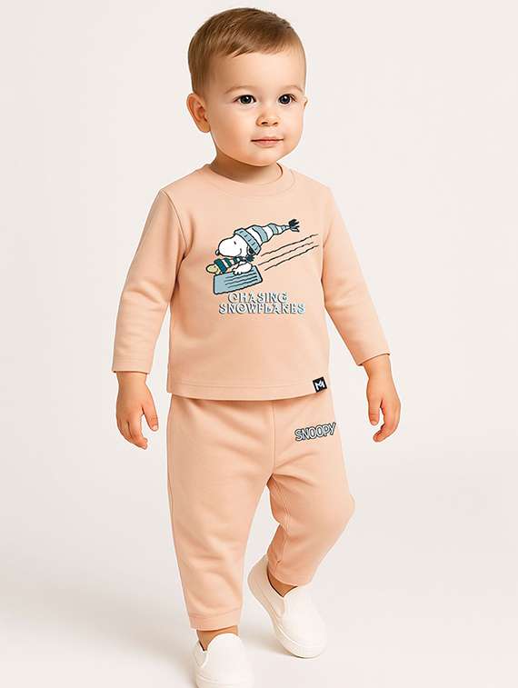 kids printed t-shirt and jogger set