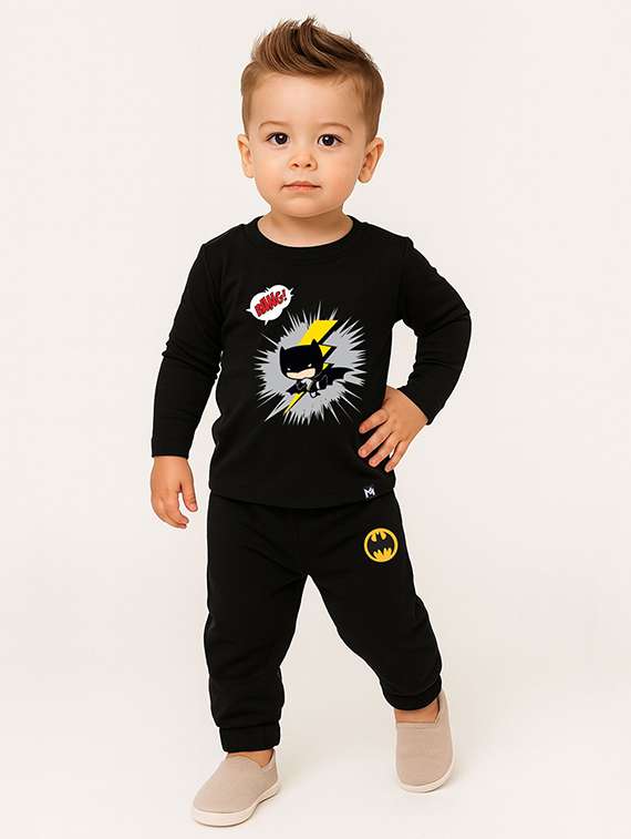 kids printed t-shirt and jogger set