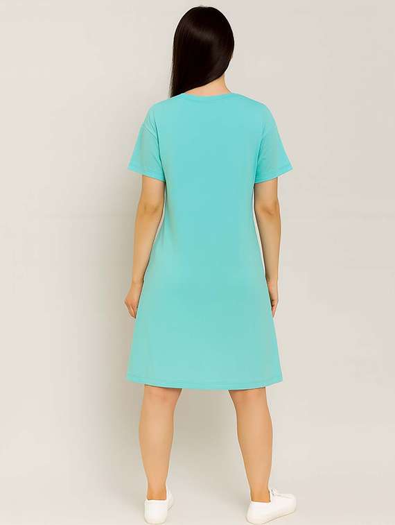 women printed short sleeve a-line dress - 22368633 -  Standard Image - 2