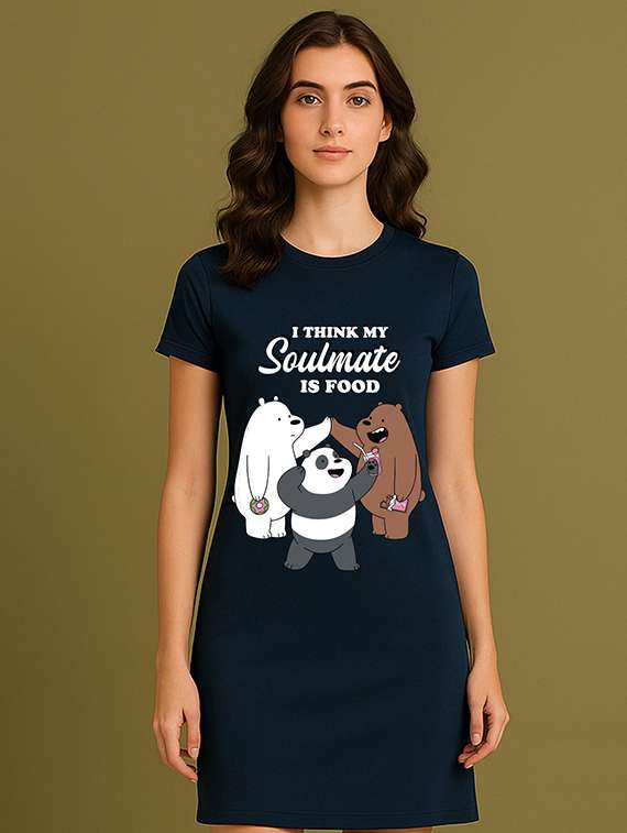 women printed short sleeve t-shirt dress - 22368636 -  Standard Image - 2