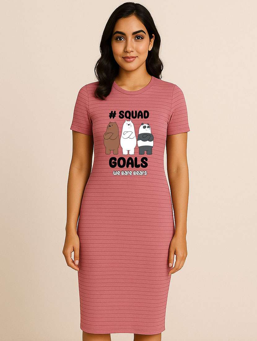 women printed short sleeve t-shirt dress - 22368643 -  Standard Image - 2