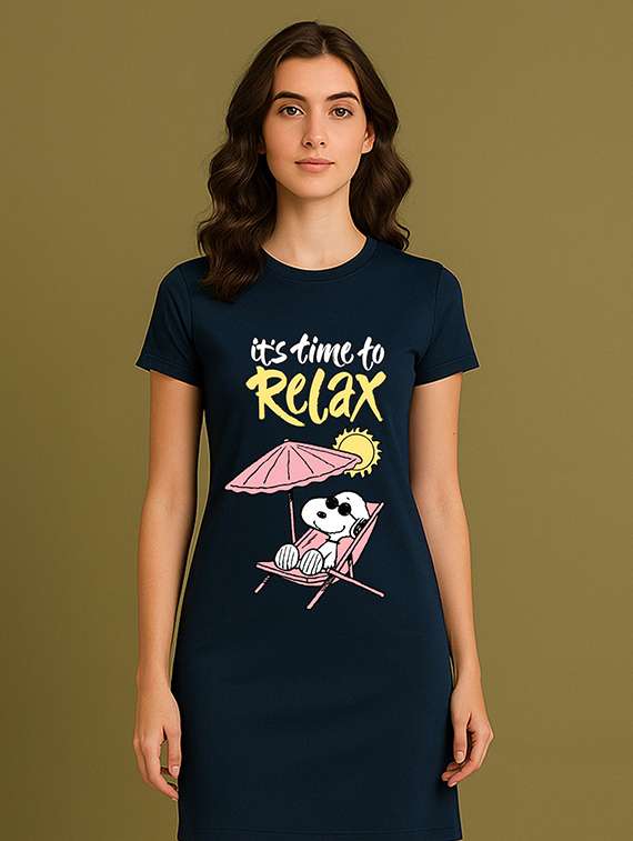 women printed short sleeve t-shirt dress - 22368651 -  Standard Image - 2