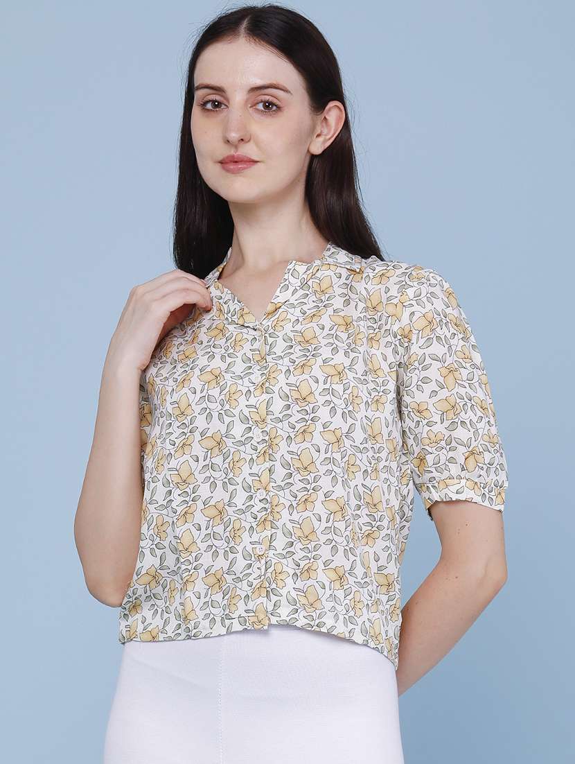 women printed short sleeves casual shirt - 22370895 -  Standard Image - 2