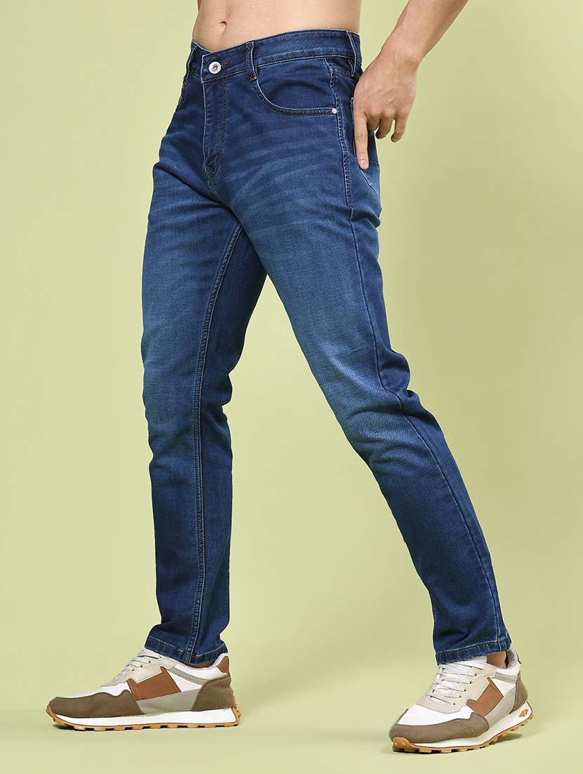 men washed mid rise full length slim fit jeans - 22371054 -  Standard Image - 2