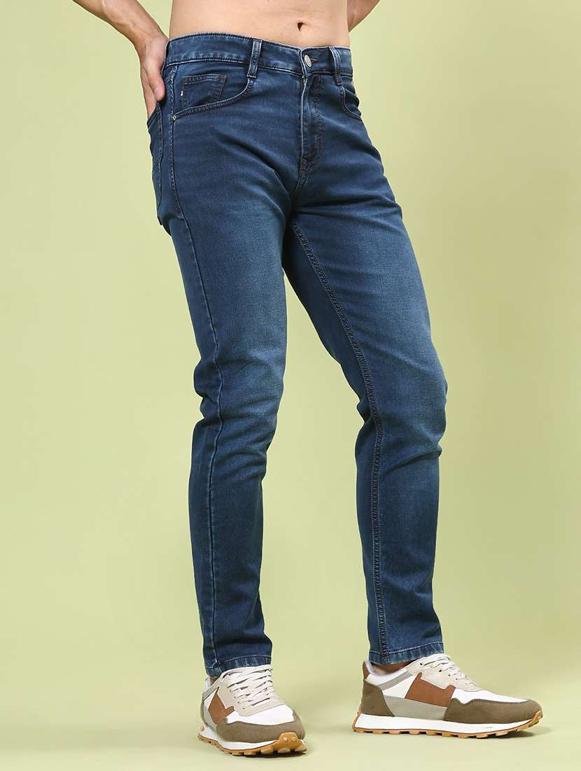 men washed mid rise full length slim fit jeans - 22371064 -  Standard Image - 2