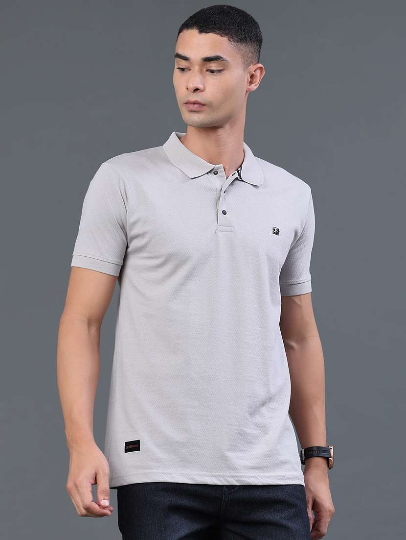 men self design short sleeve regular fit polo t-shirt - 22371081 -  Standard Image - 2