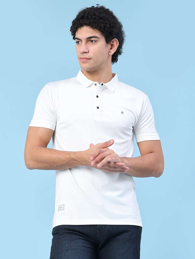 men solid short sleeve slim fit polo t-shirt - 22371088 -  Standard Image - 2