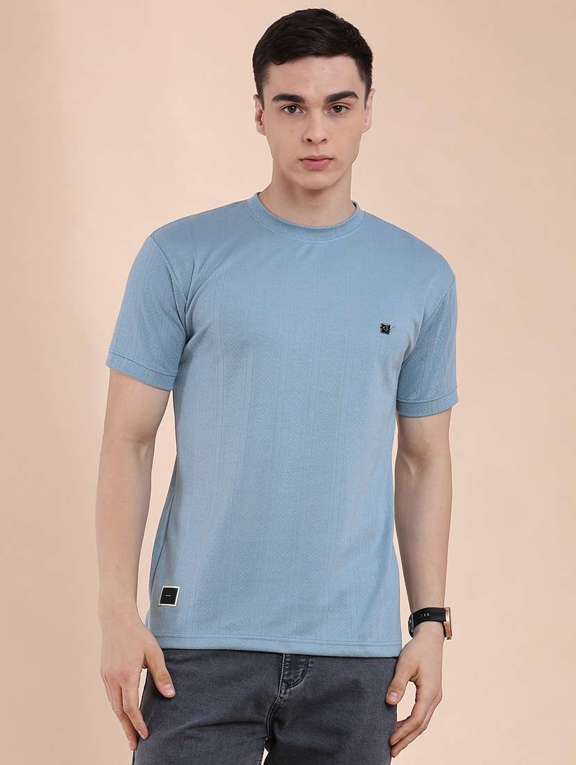men self design short sleeve slim fit t-shirt - 22371123 -  Standard Image - 2