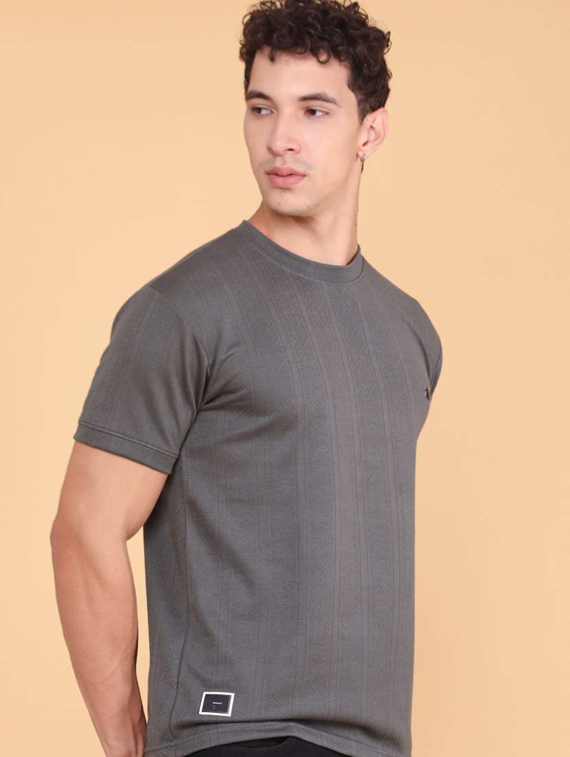 men self design short sleeve slim fit t-shirt - 22371155 -  Standard Image - 2