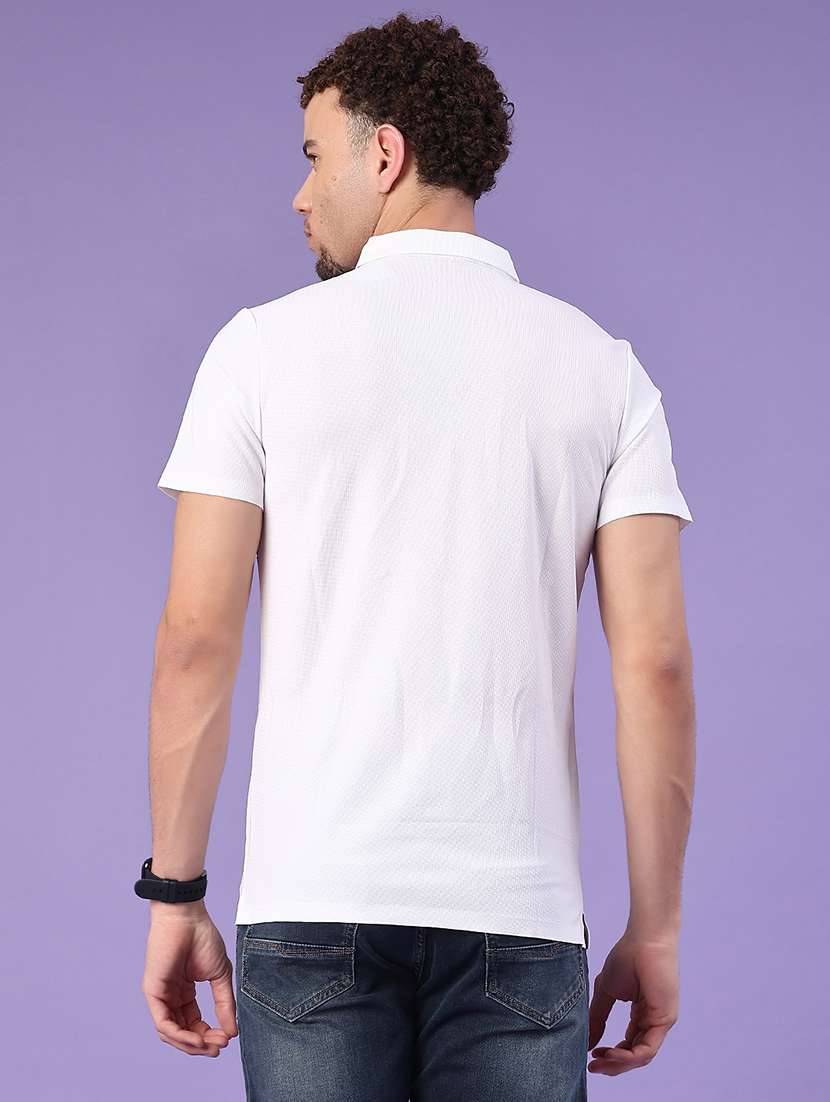 men white cotton blend plain t-shirt - 22371167 -  Standard Image - 2
