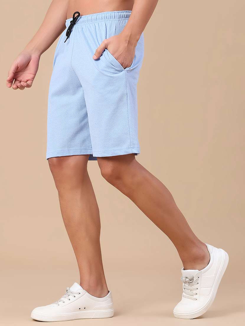 men textured mid rise regular fit shorts - 22371176 -  Standard Image - 2