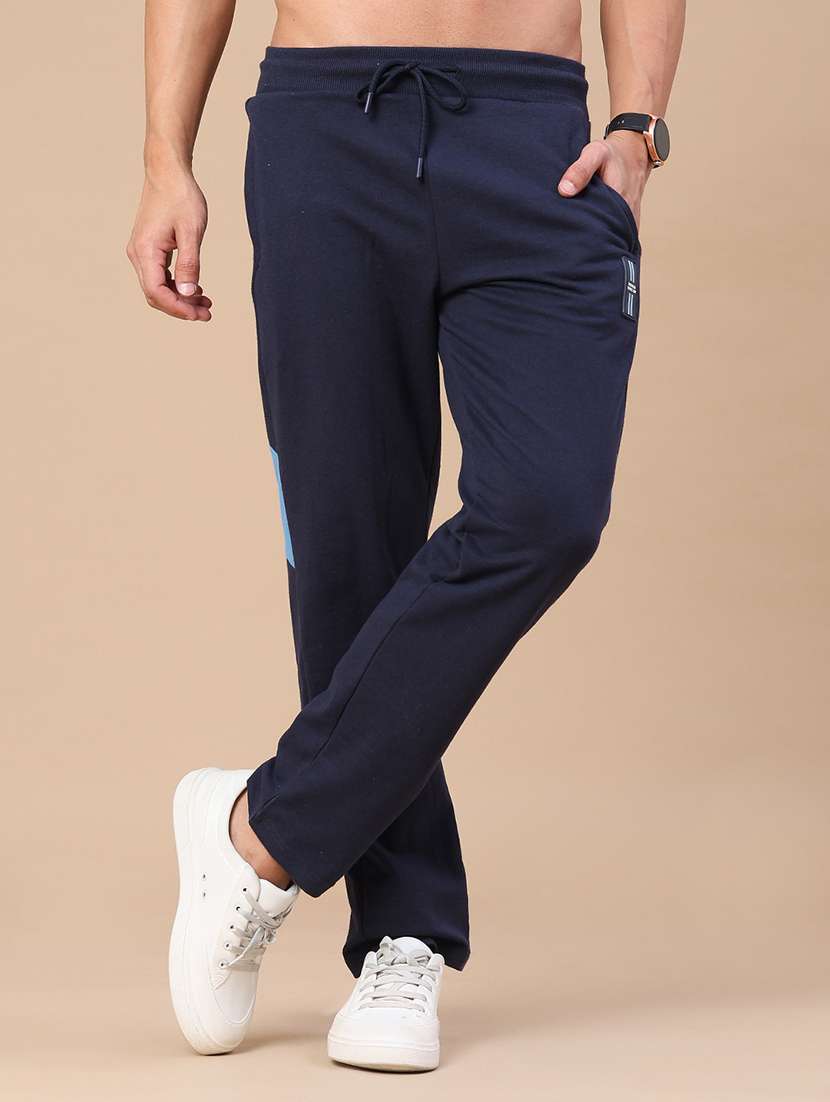 men solid mid rise regular fit track pant - 22371177 -  Standard Image - 2