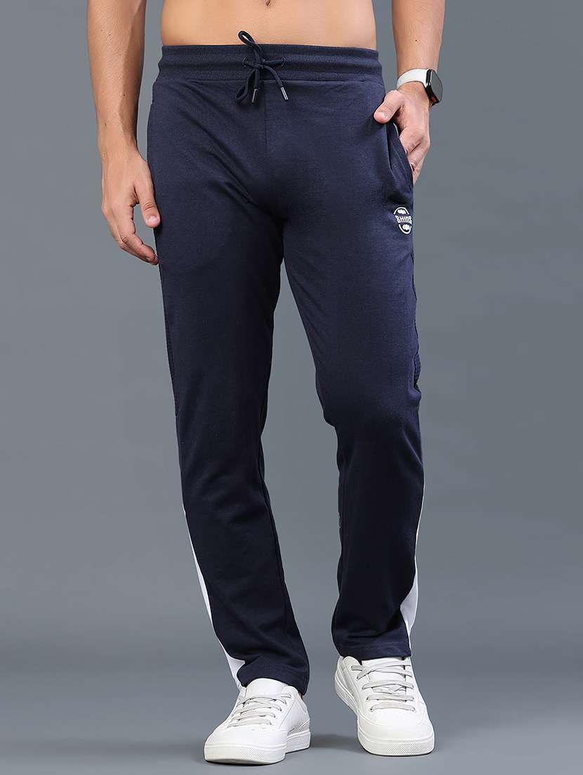men side taped mid rise slim fit track pant - 22371178 -  Standard Image - 2