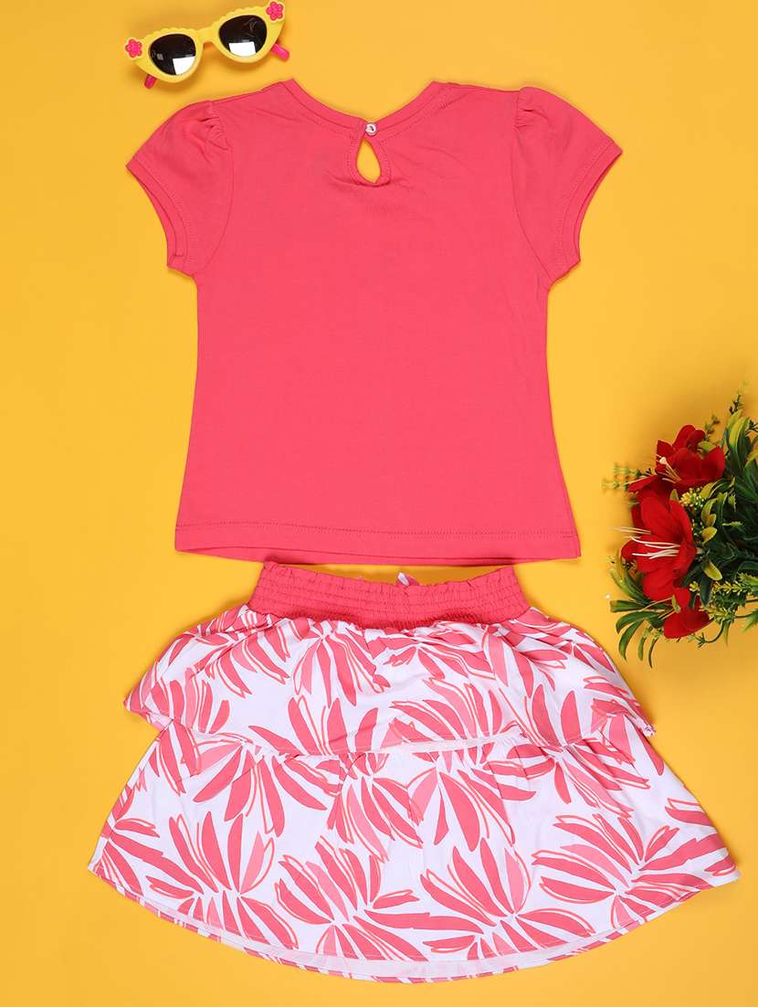 pink cotton combo infant twin set - 22371190 -  Standard Image - 2