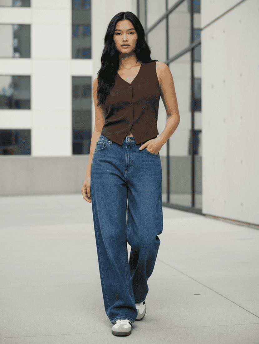 women solid sleeveless vest top - 22373386 -  Standard Image - 2