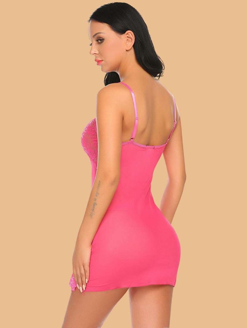 women self designed sleeveless lace babydoll - 22373447 -  Standard Image - 2