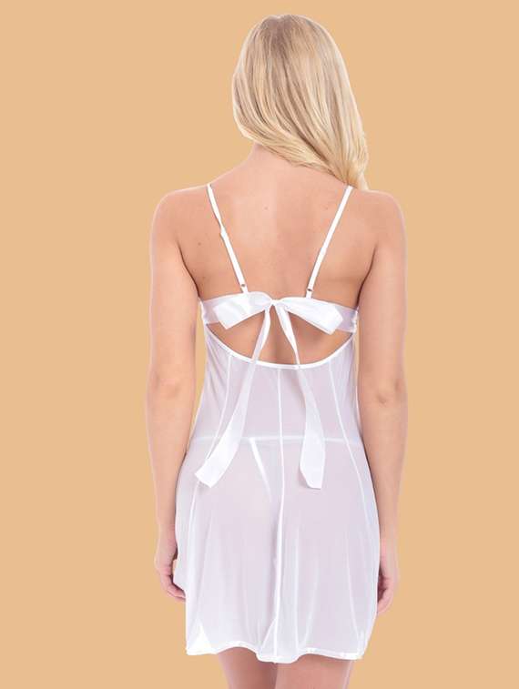 women self designed sleeveless lace babydoll - 22373452 -  Standard Image - 2