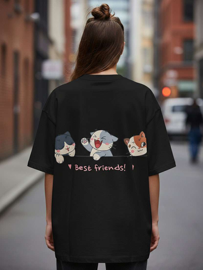 women printed short sleeve oversized t-shirt - 22373460 -  Standard Image - 2