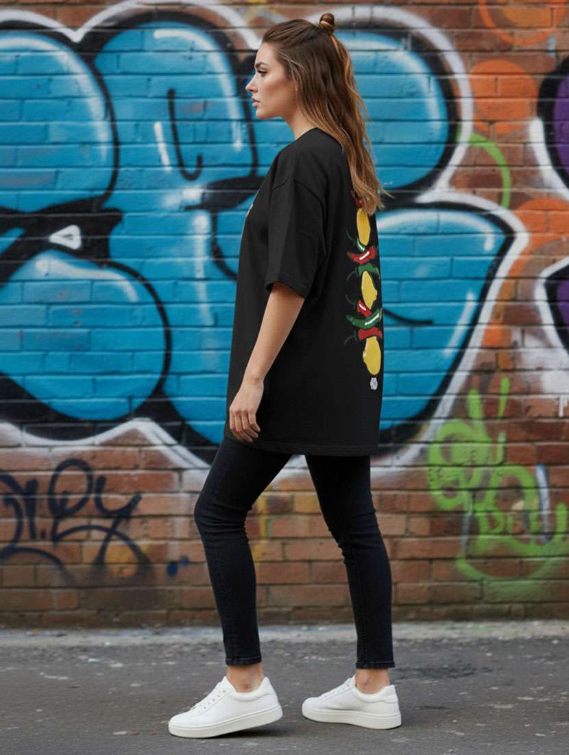 women printed short sleeve oversized t-shirt - 22373475 -  Standard Image - 2