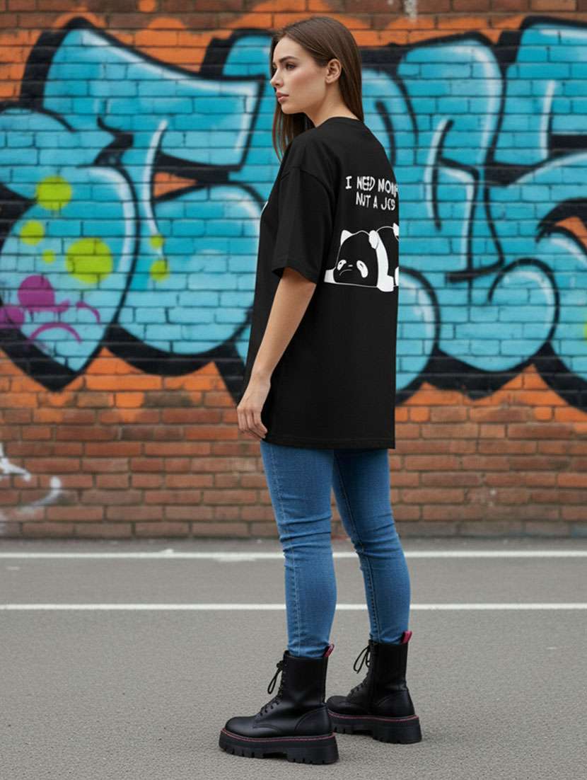 women printed short sleeve oversized t-shirt - 22373476 -  Standard Image - 2