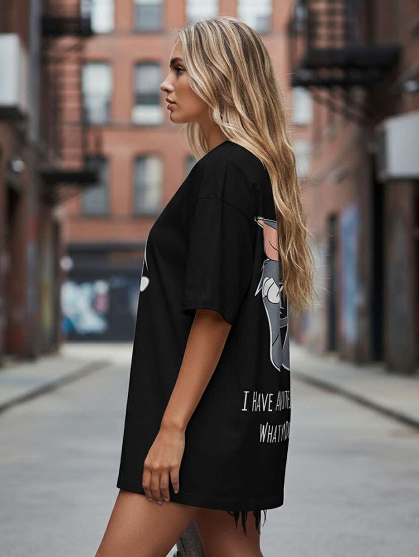women printed short sleeve oversized t-shirt - 22373485 -  Standard Image - 2