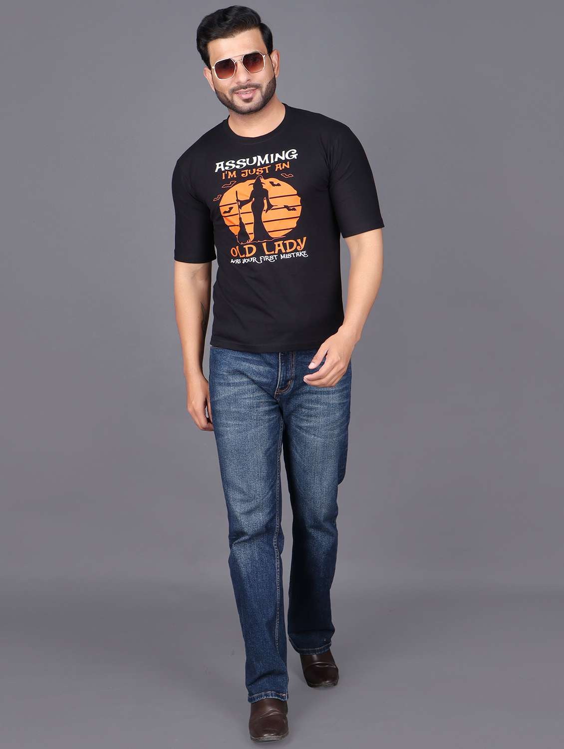 men printed short sleeve regular fit t-shirt - 22373503 -  Standard Image - 2